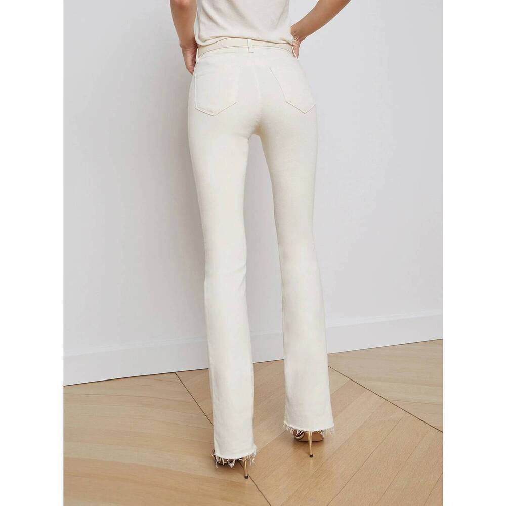 NEW L'AGENCE ruth straight leg jeans in vintage white - Picture 3 of 4
